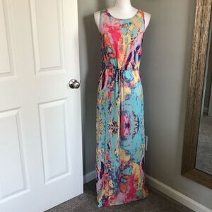 Glam Multicolor Sleeveless Maxi